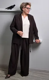 Trousers NOVITA 1481 korichnevyj