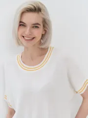 Джемпер Newvay арт. 9231-94045 бел/желтый
