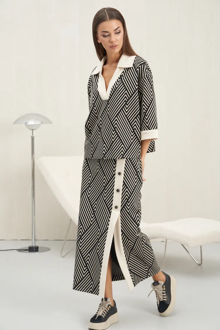 Suit Fantazia Mod #4640 chern+bezh