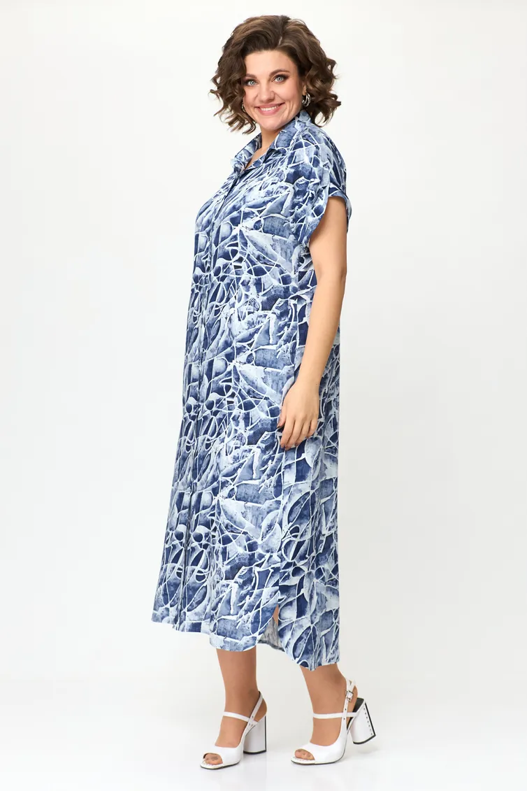 Sukienka Michel Chic #993/1 sinij, belyj
