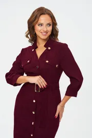 Sukienka VI ORO #VR-1144-4 marsala