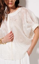 Блузка Люше 4382 молоко