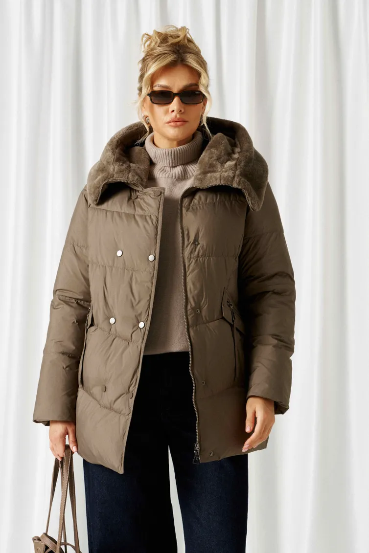 Coat Beautiful & Free #1018 xaki