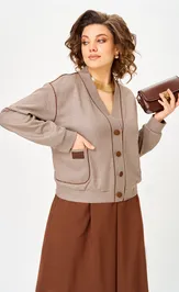 Suit Aira Style 24131 komplekt bezhevo-korichnevyj