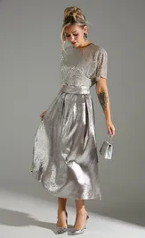 Sukienka LM M 0076 bezhevyj shimmer