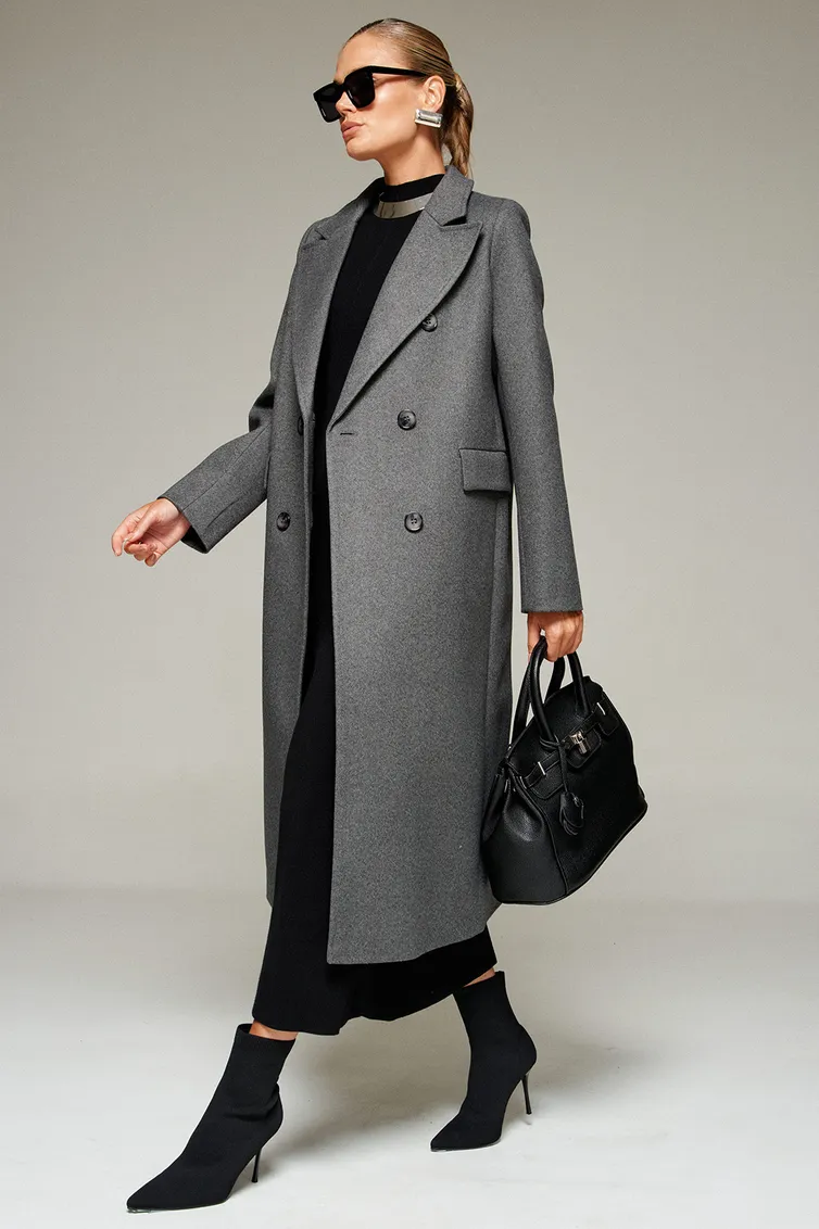 Płaszcz Beautiful & Free #7013 grafitovyj melanzh