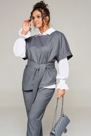 Set Beautiful & Free #6347 tyomno-seryj