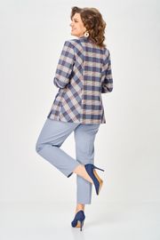 Żakiet BelElStyle #412-303 belo-sinyaya kletka