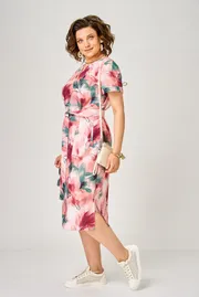 Sukienka BelElStyle #834-235 rozovyj print