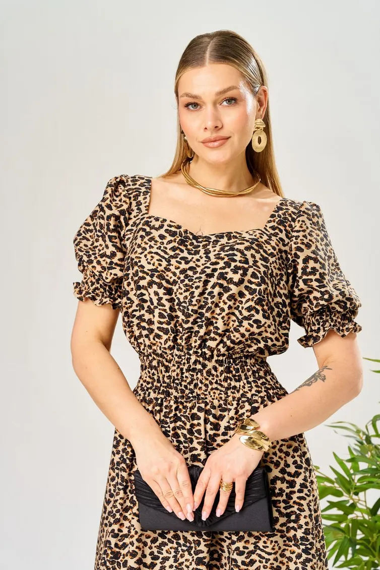 Sukienka Ava fashion #M-197 leopardovyj
