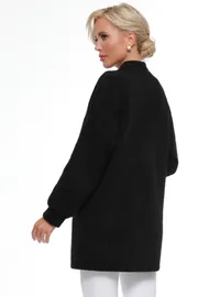 Sweter DS Trend #Kr-0150-0291-02 (teplyj chernyj na pugovicax)