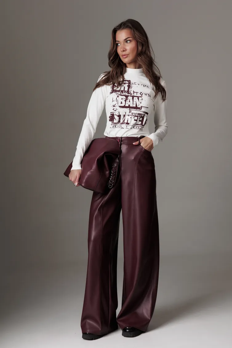 Spodnie Lyushe #4510 bordo