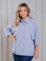 Блузка NOVITA арт. 1423 серая клетка