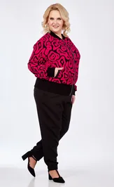 Suit Belinga 2291 chern.- malina