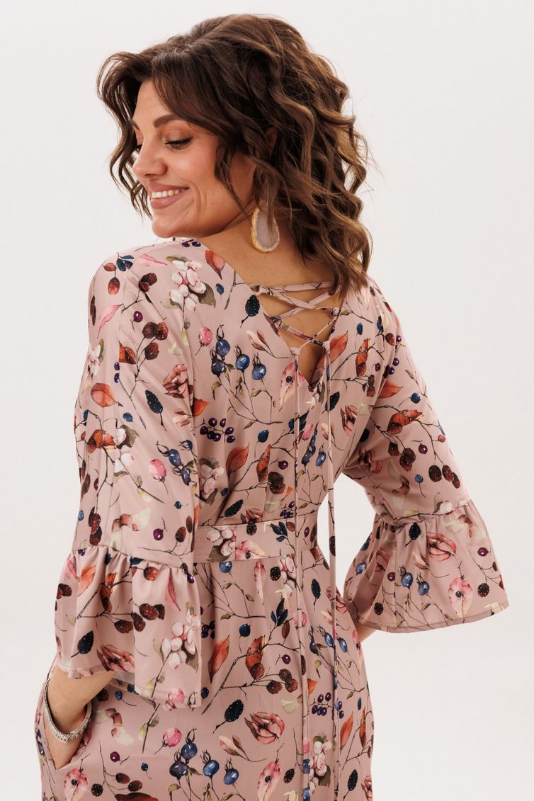 Платье Anelli Laurel арт. 1822 листья и ягоды