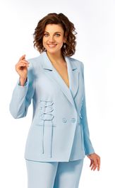 Костюм Ольга Стиль С998 голубой