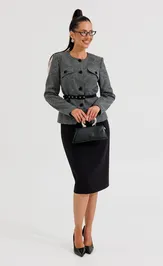 Костюм Galean Style 1014 А серый с черным