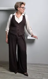 Waistcoat NOVITA 1482 korichnevyj