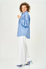 Рубашка Michel Chic арт. 800 голубой ажур