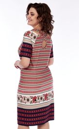 Dress Abbi 1035 ornament bordo