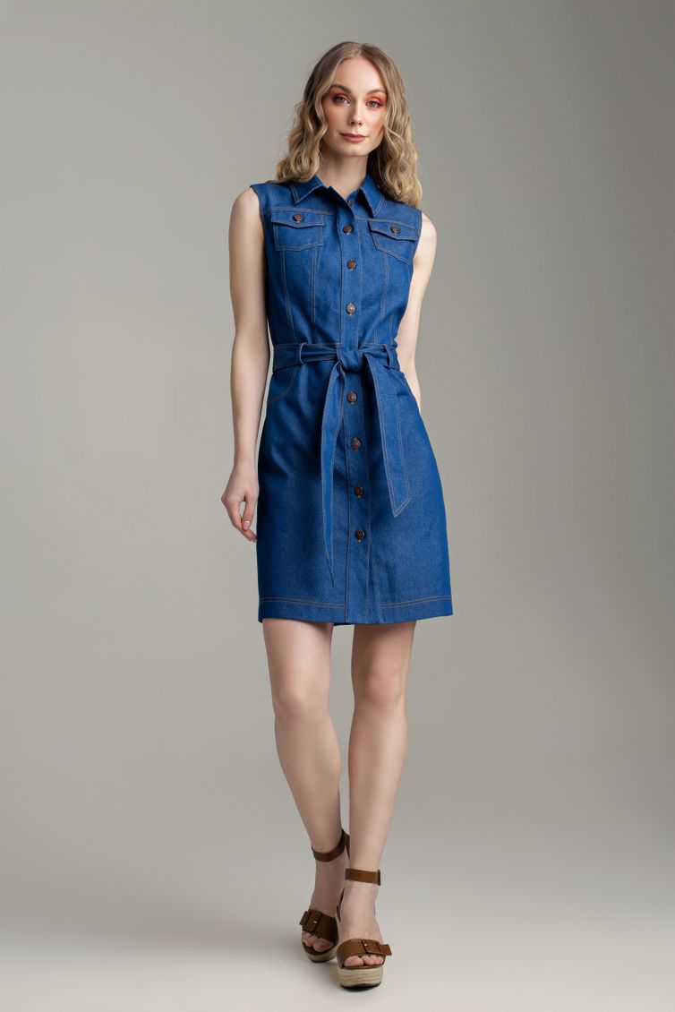 Dress MARIKA #427 t.sinij