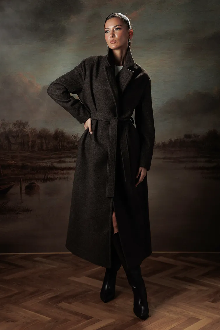 Coat Buter New #3476 korichnevyj