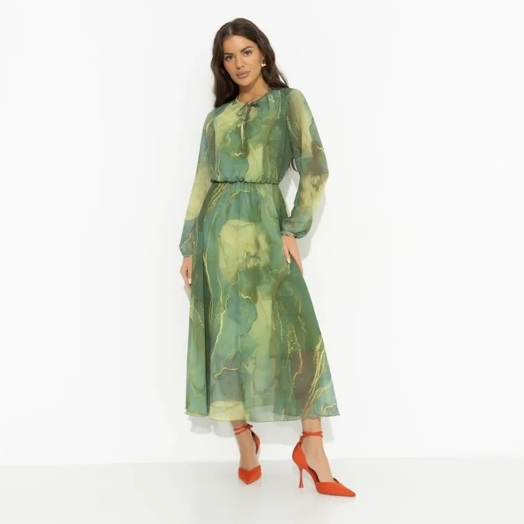Sukienka CHARUTTI #Letyashhie mgnoveniya (green)
