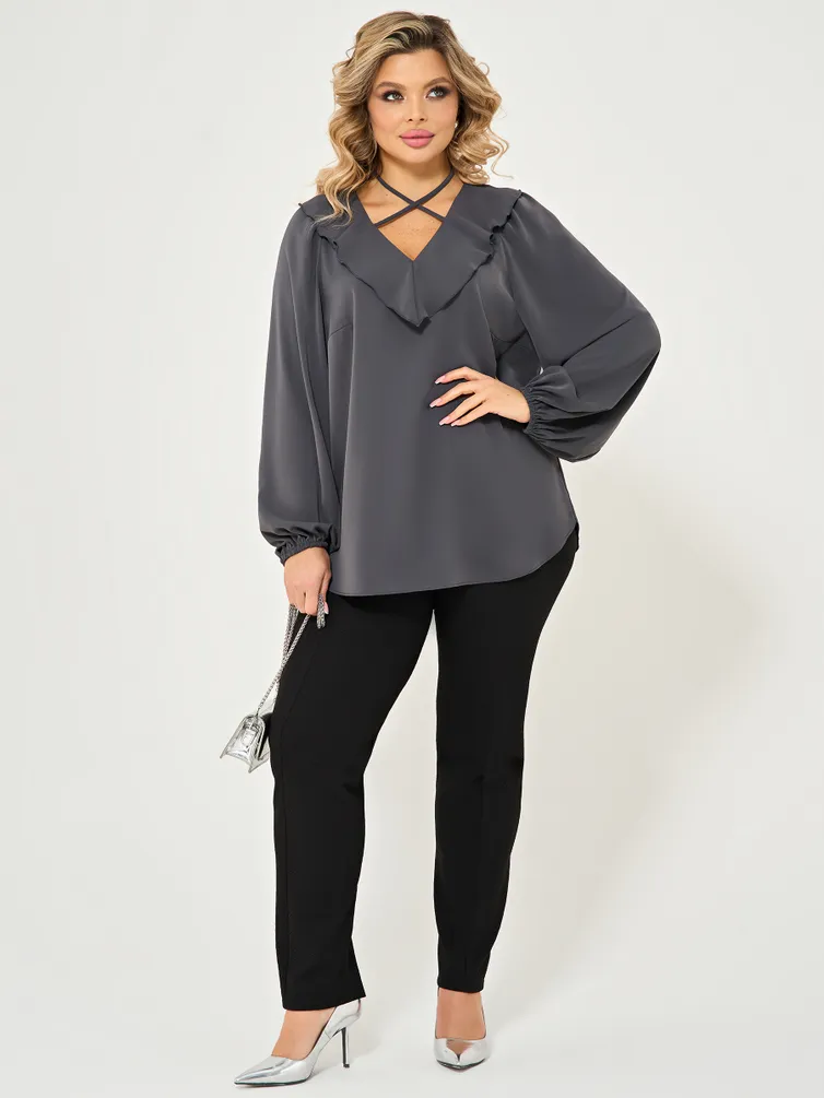 Spodnie DORA plus #0388-1s chernyj