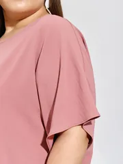 Bluzka DORA plus #0250-1 rozovaya pudra
