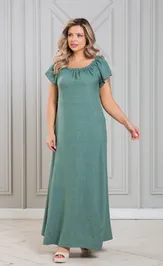 Платье NOVITA 1451 зеленый меланж
