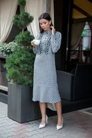 Sukienka Faufilure #S1204 cherno-belyj dizajn
