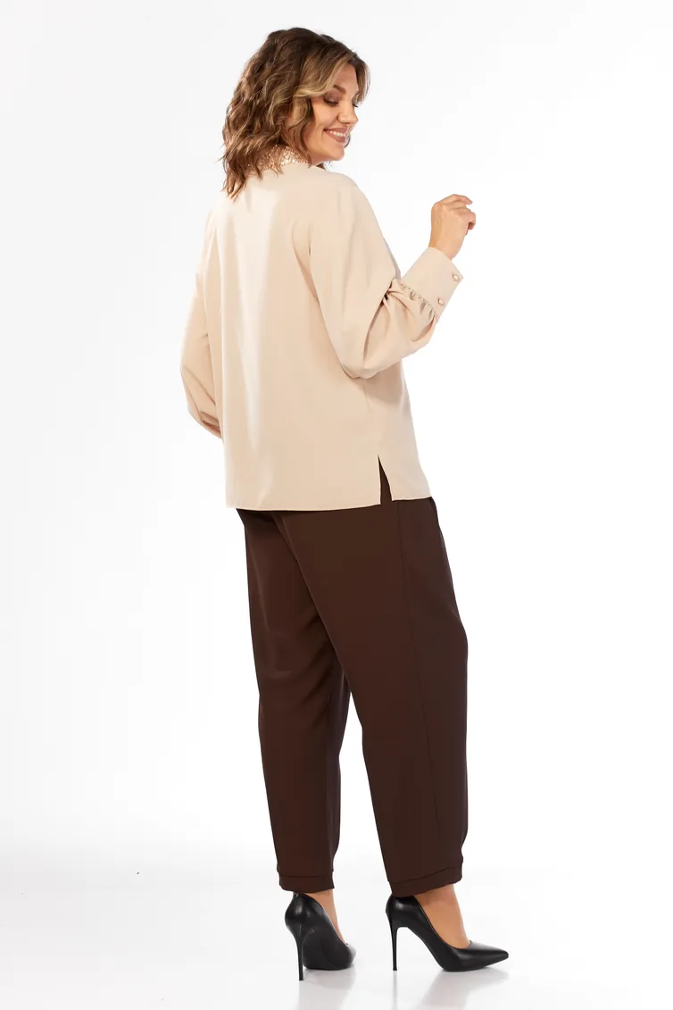 Bluzka Olga Style #S1049 kapuchino