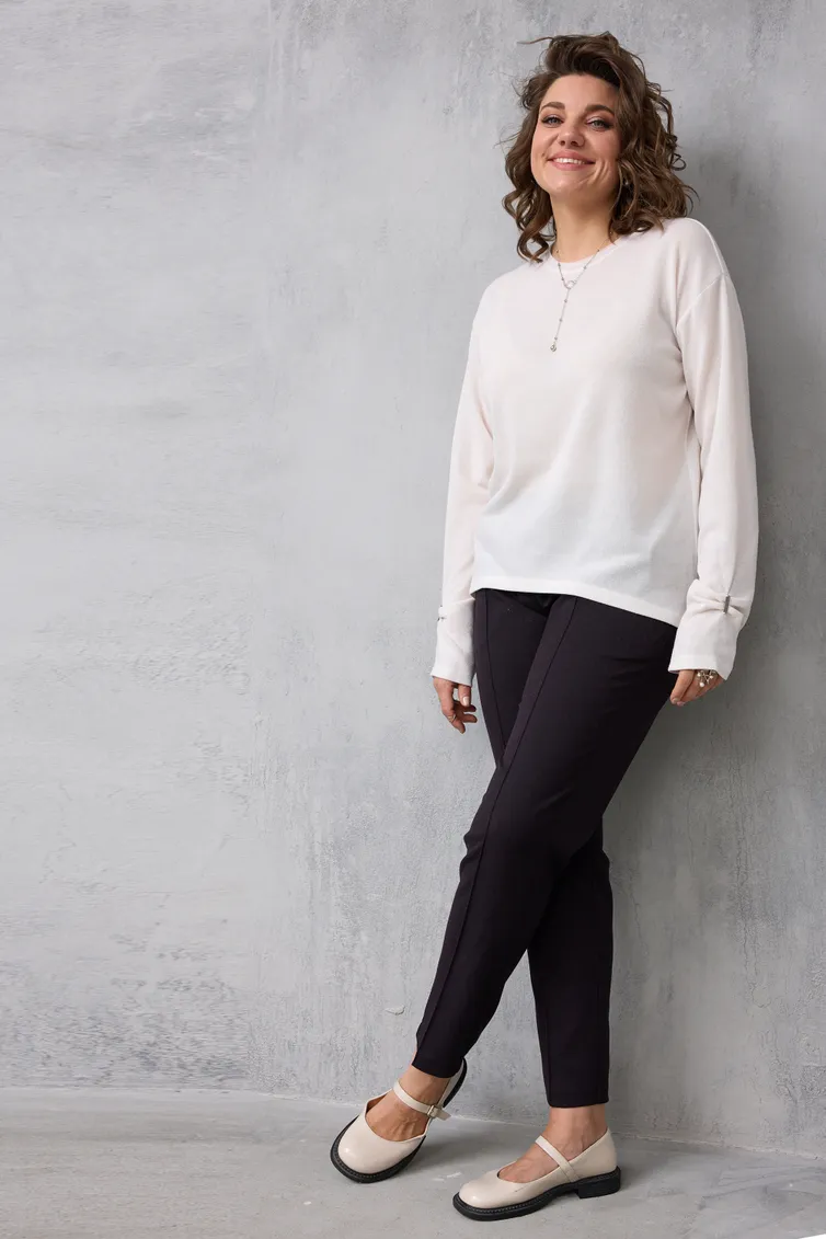 Брюки BegiModa арт. 6078 чёрный баклажан