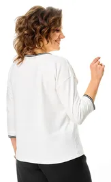 Bluzki, tuniki Rumoda 2261 dl. r. molochnyj-chernyj