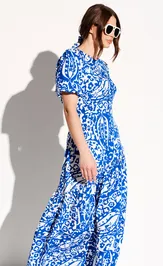 Dress Elletto Life 11141 belo-sinij