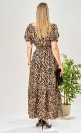 Sukienka Ava fashion M-197 leopardovyj