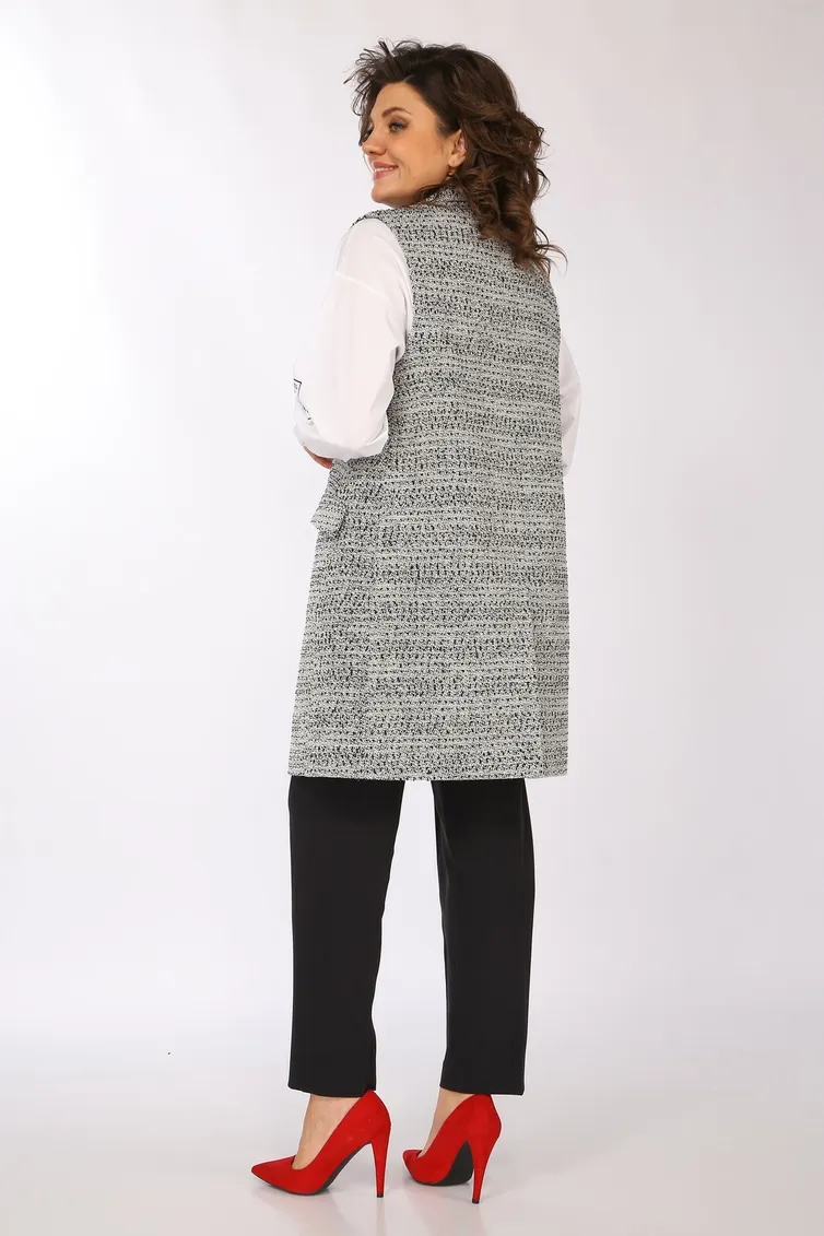 Garnitur Vilena-fashion #744V seryj+chernyj