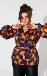 Bluzka Anelli Laurel 1423 oranzh na bordo
