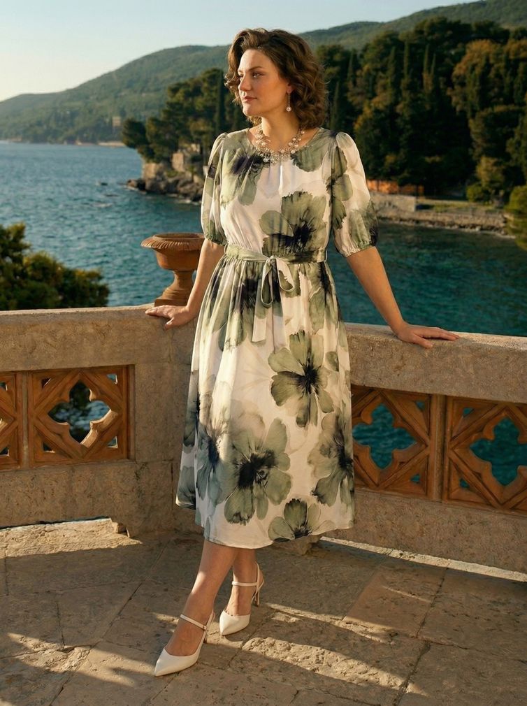 Платье Лилиана арт. 1536 олив