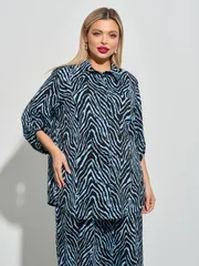 Koszula DORA plus #0199-4 chernyj muar