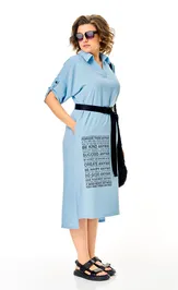 Sukienka Michel Chic 2167 goluboj