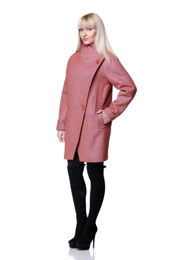 76114 оранж пальто