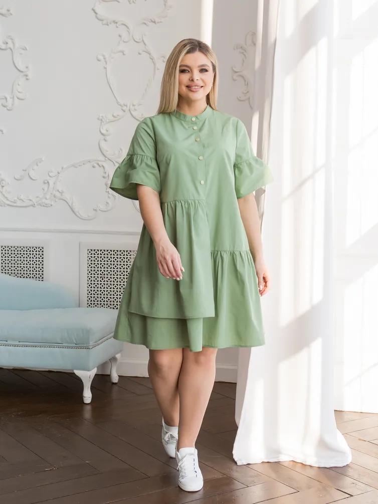 Sukienka NOVITA #1247 fistashkovyj