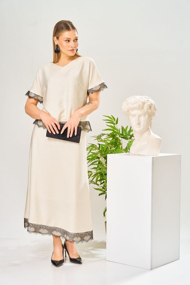 Костюм Ava fashion арт. М-196 молочный-шампанское