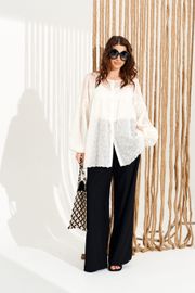 Блузка Elletto Life арт. 13997 сливочный