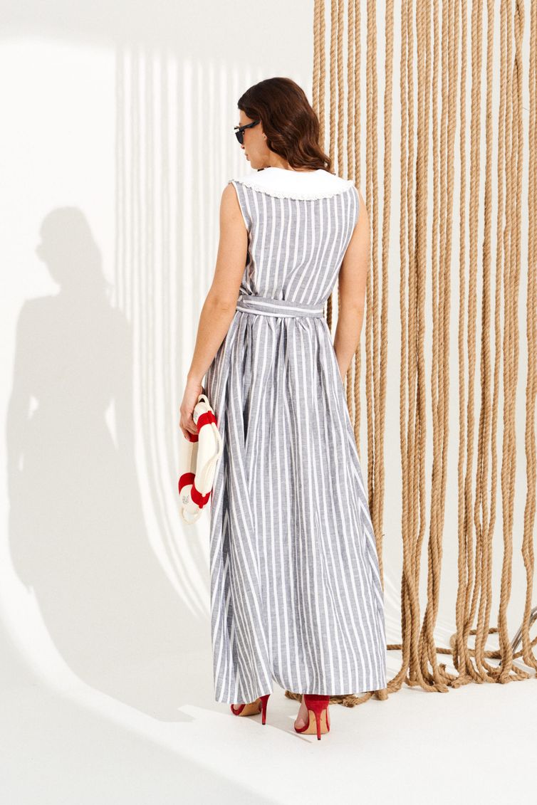 Платье Elletto Life арт. 11128 бело-серый