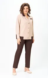 Garnitur Vilena-fashion 1144 bezh+shokolad