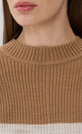 Джемпер Newvay 7242-40284 карамельный кофе/св.беж/латте