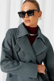 Płaszcz Beautiful & Free #9029 seryj melanzh