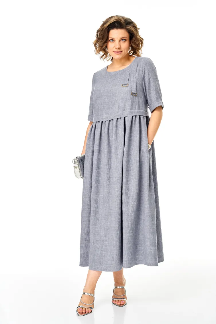 Sukienka Michel Chic #2132/1 seryj kvarc